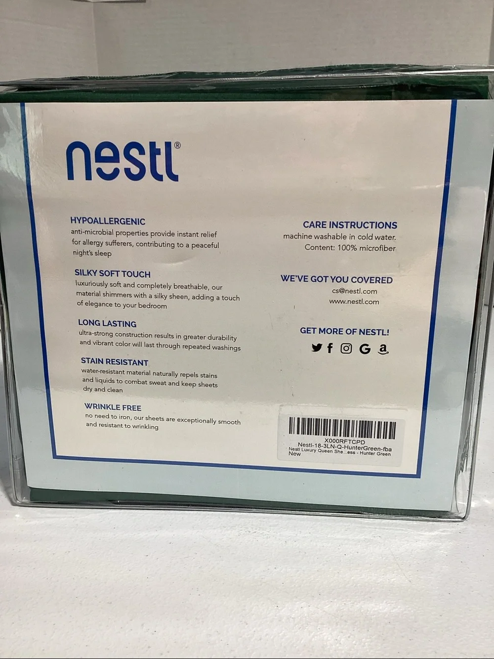 NESTLQueen Sheet Set in Deep Green